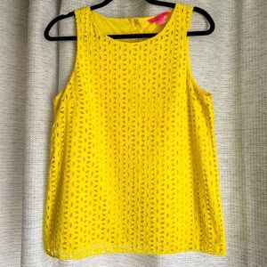 Lilly Pulitzer | Iona Top | Eyelet Cotton | Tank Top | Sleeveless | Summer